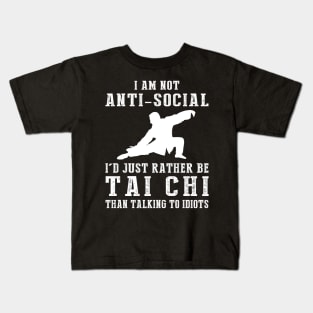 Flowing with Humor - Embrace the Tai Chi Vibes! Kids T-Shirt